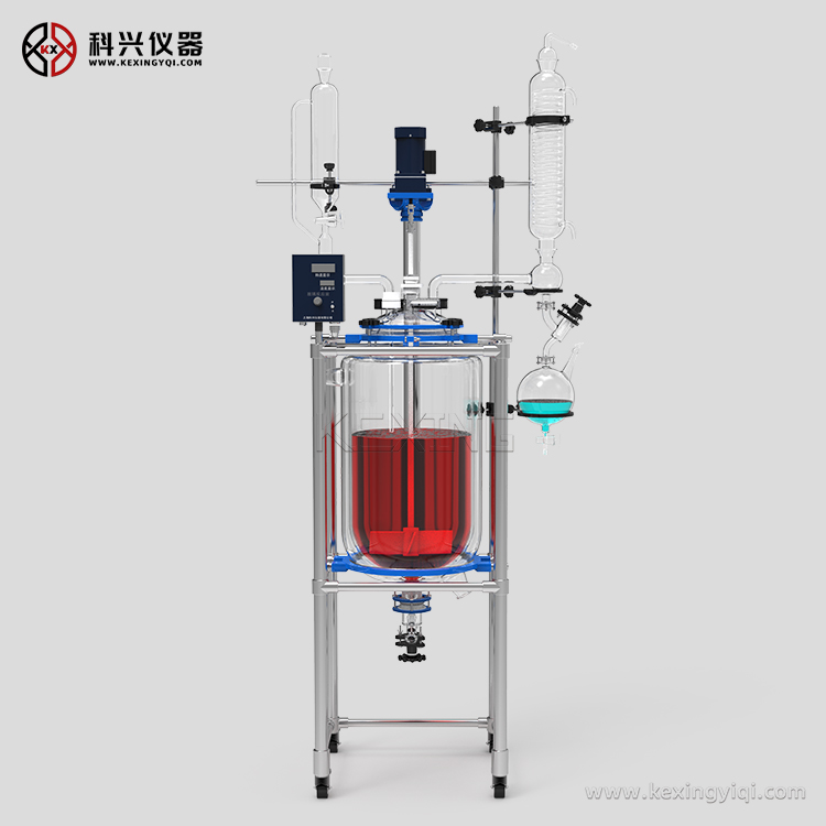 50L雙層玻璃反應釜(加收集瓶).jpg